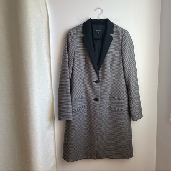 Judith & Charles Jackets & Blazers - 98% Virgin Wool Blazer Houndstooth with Black Lapel-Judith&Charles-size 4